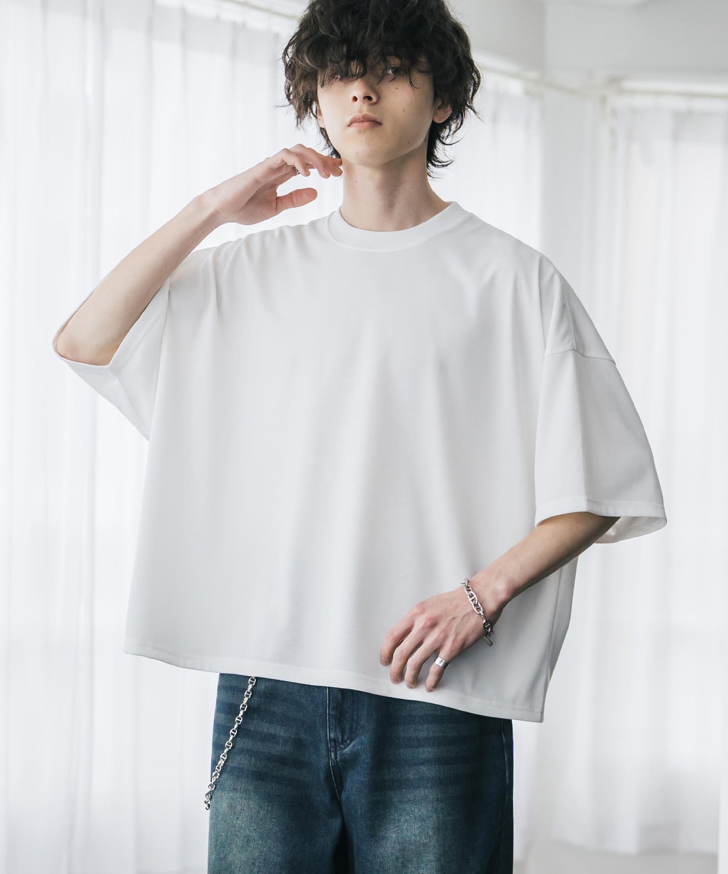 AIR TEC+ 接触冷感・遮熱・UVカット 多機能オーバーサイズショート丈