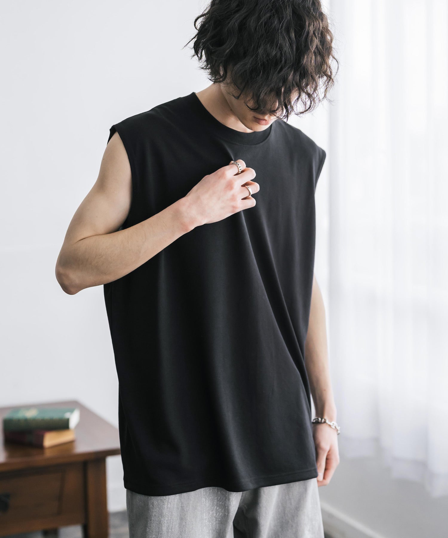 AIR TEC+ 接触冷感・遮熱・UVカットノースリーブTシャツ 15430