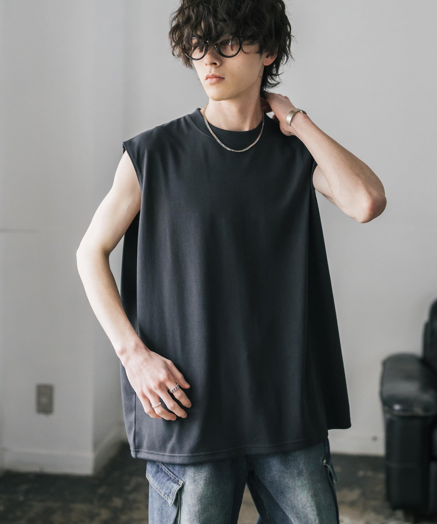 AIR TEC+ 接触冷感・遮熱・UVカットノースリーブTシャツ 15430