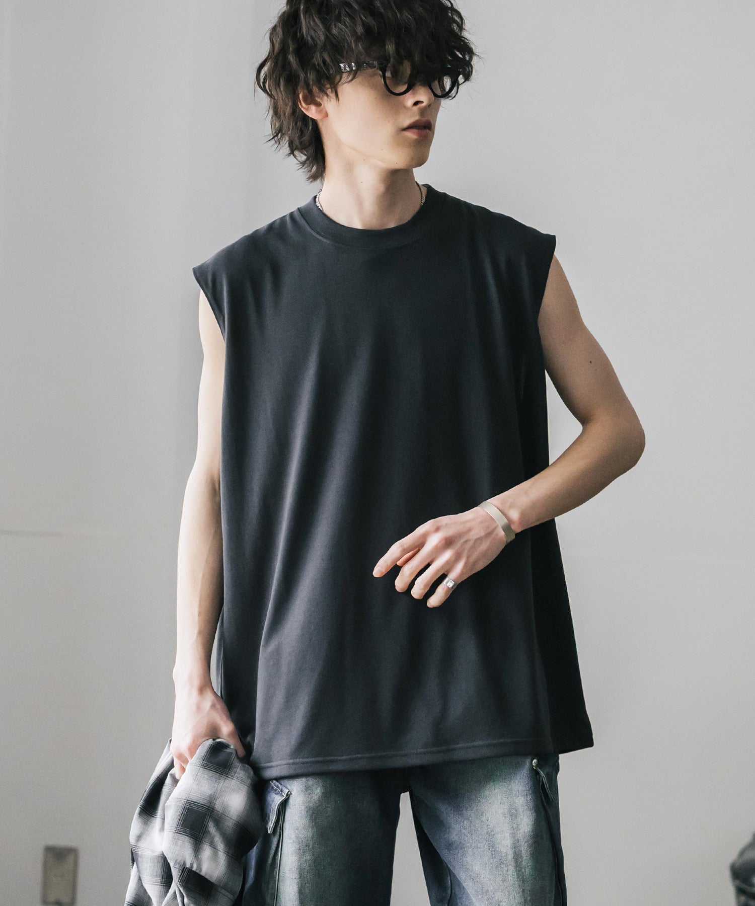 AIR TEC+ 接触冷感・遮熱・UVカットノースリーブTシャツ 15430