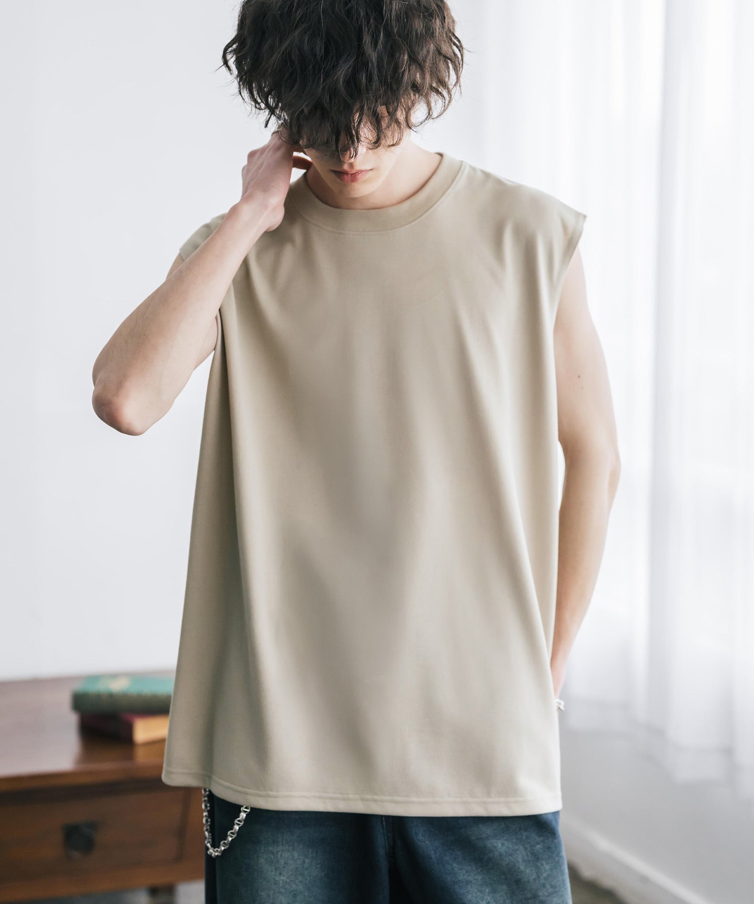 AIR TEC+ 接触冷感・遮熱・UVカットノースリーブTシャツ 15430