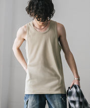 AIR TEC+ 接触冷感・遮熱・UVカットリブタンクトップ 15431