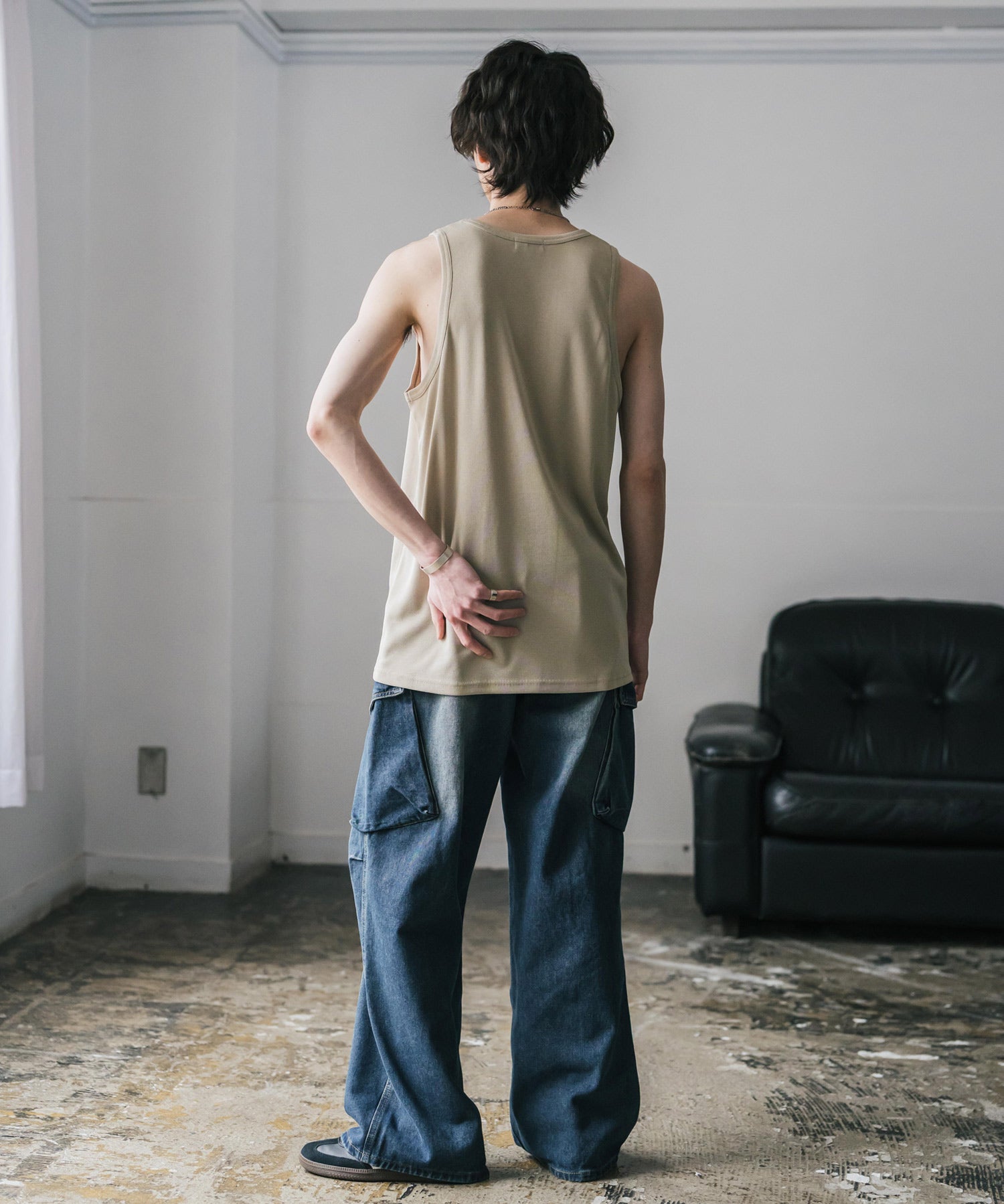 AIR TEC+ 接触冷感・遮熱・UVカットリブタンクトップ 15431