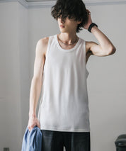 AIR TEC+ 接触冷感・遮熱・UVカットリブタンクトップ 15431