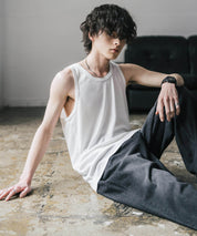 AIR TEC+ 接触冷感・遮熱・UVカットリブタンクトップ 15431