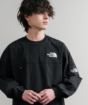 日本未展開モデル THE NORTH FACE ザ・ノースフェイス WHITE LABEL ホワイトレーベル TNF ALBANY EX CREWNECK ワンポイントロゴ刺繍バイカラー長袖カットソー 15432