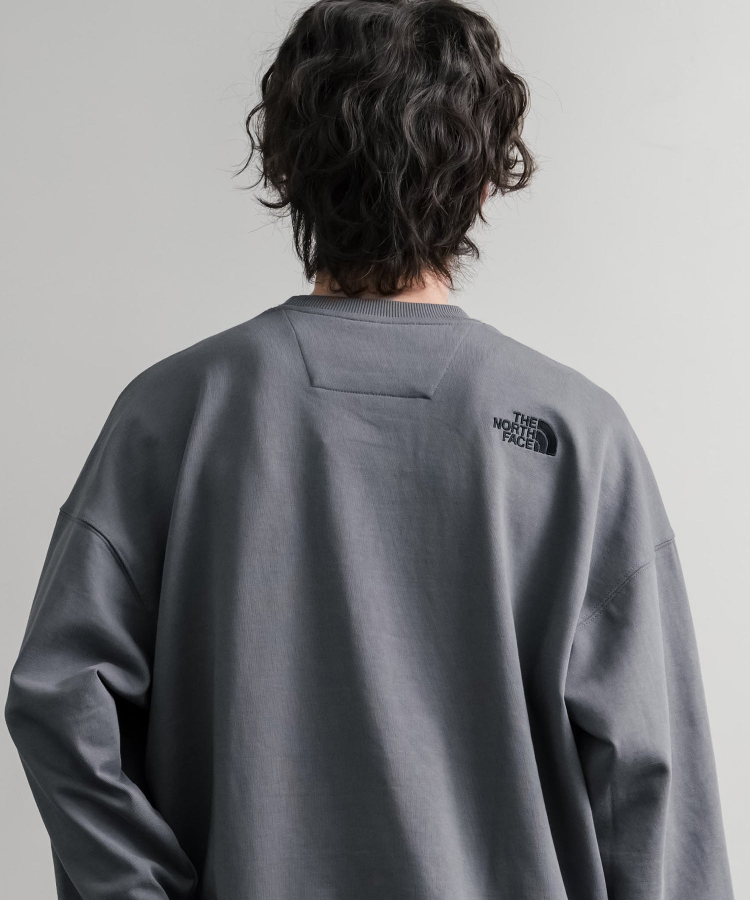 日本未展開モデル THE NORTH FACE ザ・ノースフェイス WHITE LABEL ホワイトレーベル TNF GO-TO SWEATSHIRTS ワンポイントロゴ刺繍クルーネック長袖スウェットトレーナー 15433