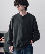 新色追加 オーバーサイズ 裏毛ヘンリーネック長袖スウェット 15436 【セットアップ可能】