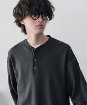 新色追加 オーバーサイズ 裏毛ヘンリーネック長袖スウェット 15436 【セットアップ可能】