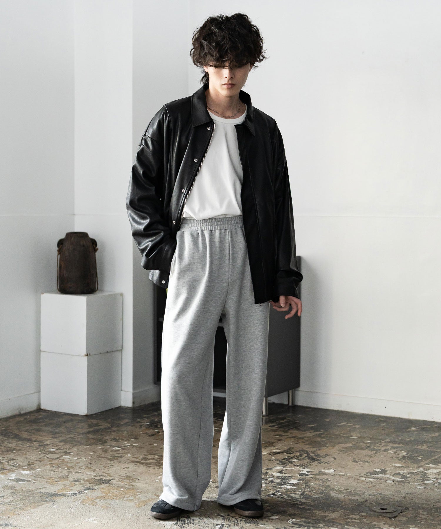 裏毛ワイドイージースウェットパンツ 15437 【セットアップ可能】