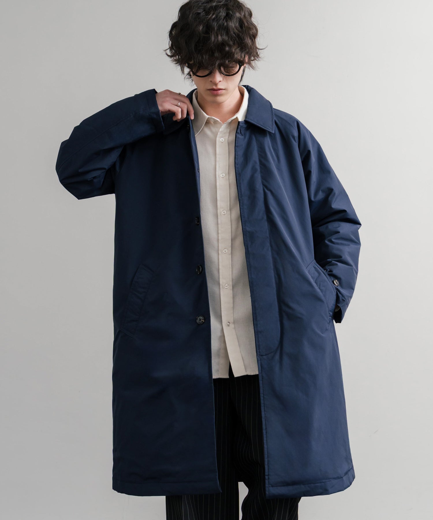 40クロス Sorona Dupont 中綿 ステンカラーコート AUD7354 15440