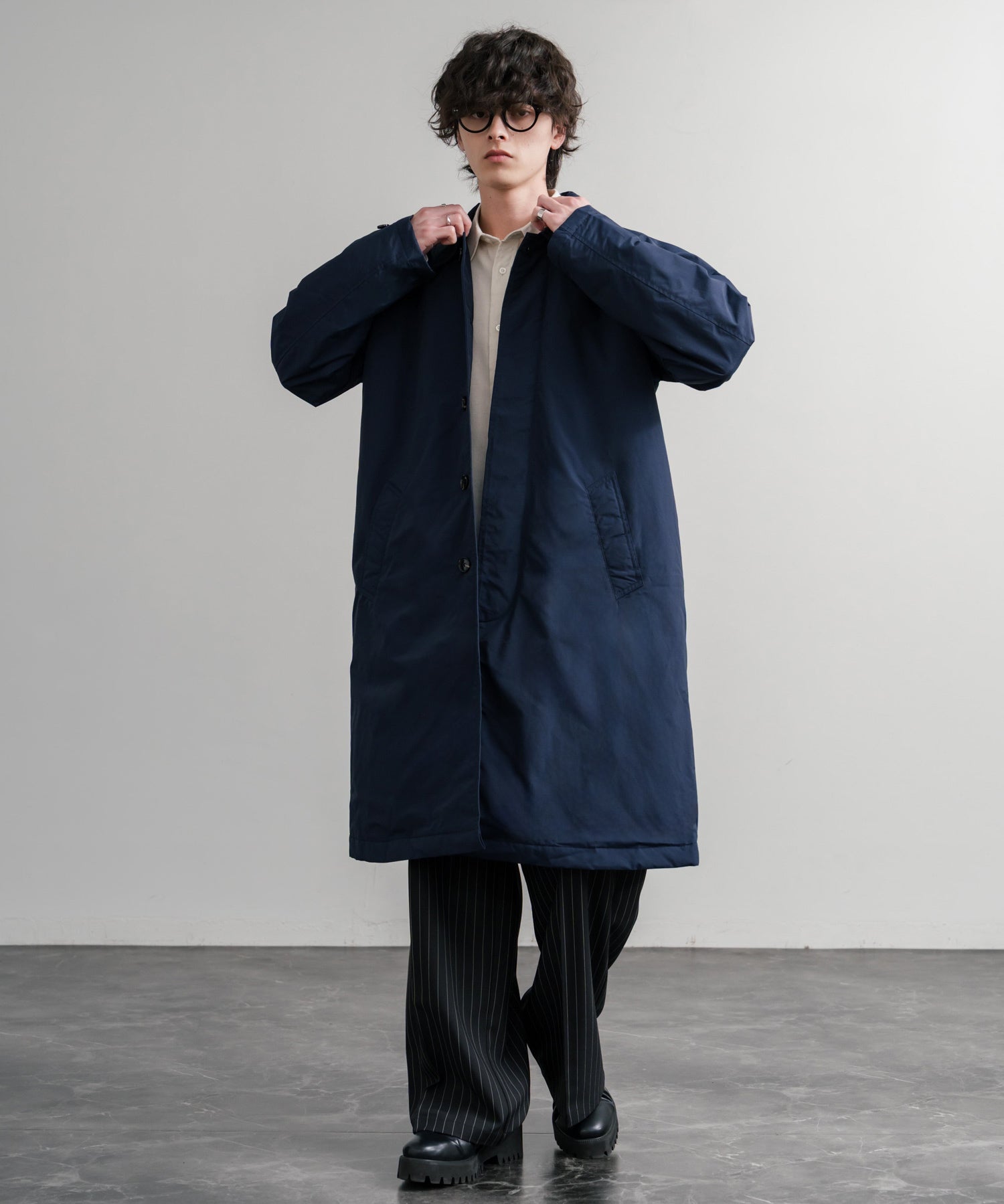 Audience オーディエンス 新色追加 60/40クロス Sorona Dupont 中綿 ステンカラーコート AUD7354 15440