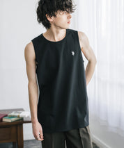 U.S. POLO ASSN. ユーエスポロアッスン 別注コラボワンポイントロゴ刺繍天竺タンクトップ/ノースリーブTee 15441
