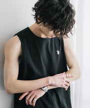 U.S. POLO ASSN. ユーエスポロアッスン 別注コラボワンポイントロゴ刺繍天竺タンクトップ/ノースリーブTee 15441