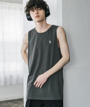 U.S. POLO ASSN. ユーエスポロアッスン 別注コラボワンポイントロゴ刺繍天竺タンクトップ/ノースリーブTee 15441