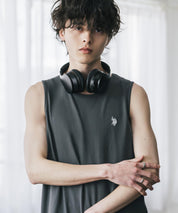 U.S. POLO ASSN. ユーエスポロアッスン 別注コラボワンポイントロゴ刺繍天竺タンクトップ/ノースリーブTee 15441