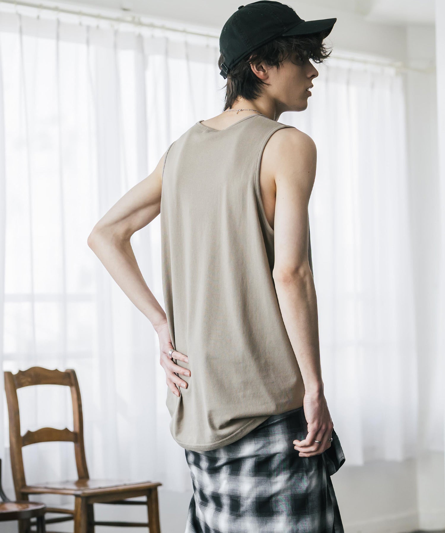 U.S. POLO ASSN. ユーエスポロアッスン 別注コラボワンポイントロゴ刺繍天竺タンクトップ/ノースリーブTee 15441