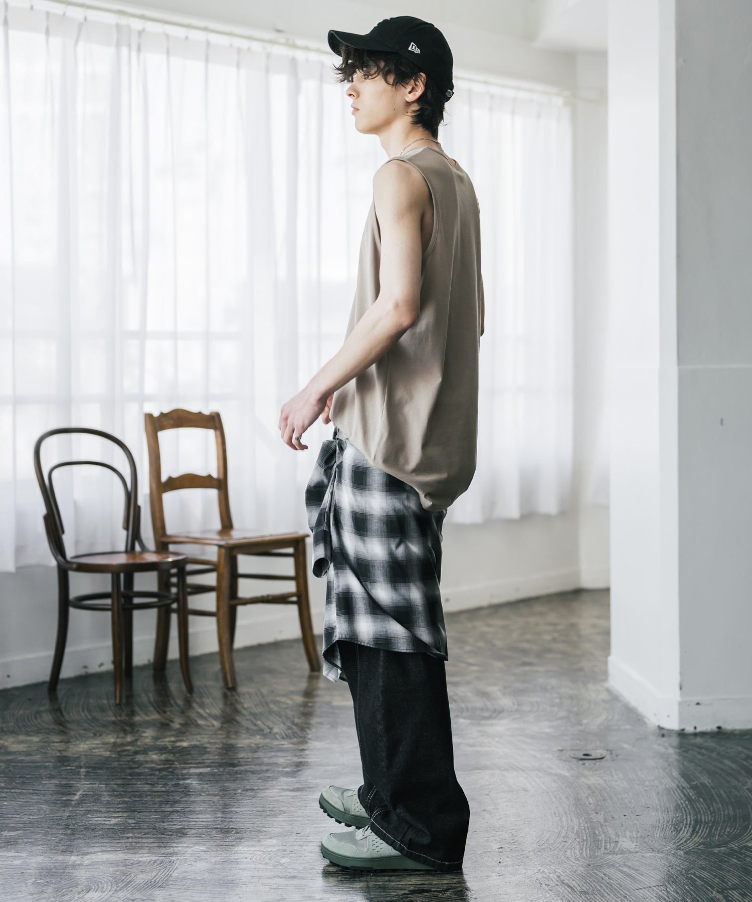 U.S. POLO ASSN. ユーエスポロアッスン 別注コラボワンポイントロゴ刺繍天竺タンクトップ/ノースリーブTee 15441