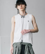 U.S. POLO ASSN. ユーエスポロアッスン 別注コラボワンポイントロゴ刺繍天竺タンクトップ/ノースリーブTee 15441