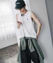 U.S. POLO ASSN. ユーエスポロアッスン 別注コラボワンポイントロゴ刺繍天竺タンクトップ/ノースリーブTee 15441