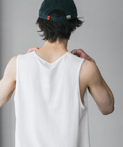 U.S. POLO ASSN. ユーエスポロアッスン 別注コラボワンポイントロゴ刺繍天竺タンクトップ/ノースリーブTee 15441