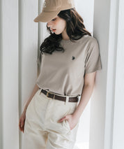 U.S. POLO ASSN. W's 別注コラボワンポイントロゴ刺繍半袖Tシャツ 15442