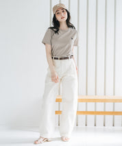 U.S. POLO ASSN. W's 別注コラボワンポイントロゴ刺繍半袖Tシャツ 15442