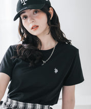 U.S. POLO ASSN. W's 別注コラボワンポイントロゴ刺繍半袖Tシャツ 15442