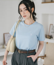 U.S. POLO ASSN. W's 別注コラボワンポイントロゴ刺繍半袖Tシャツ 15442