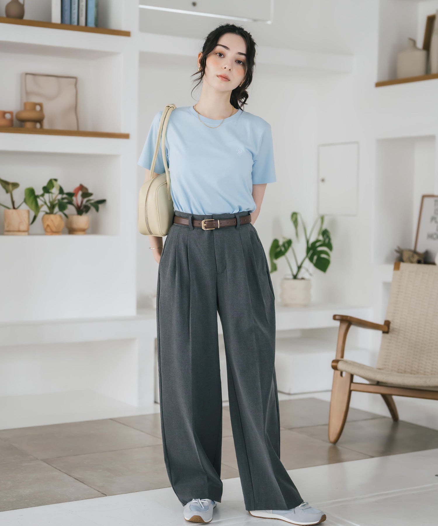 U.S. POLO ASSN. W's 別注コラボワンポイントロゴ刺繍半袖Tシャツ 15442