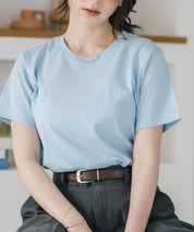 U.S. POLO ASSN. W's 別注コラボワンポイントロゴ刺繍半袖Tシャツ 15442