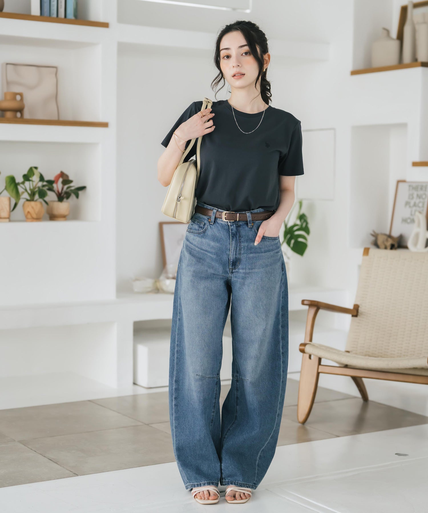 U.S. POLO ASSN. W's 別注コラボワンポイントロゴ刺繍半袖Tシャツ 15442