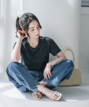 U.S. POLO ASSN. W's 別注コラボワンポイントロゴ刺繍半袖Tシャツ 15442