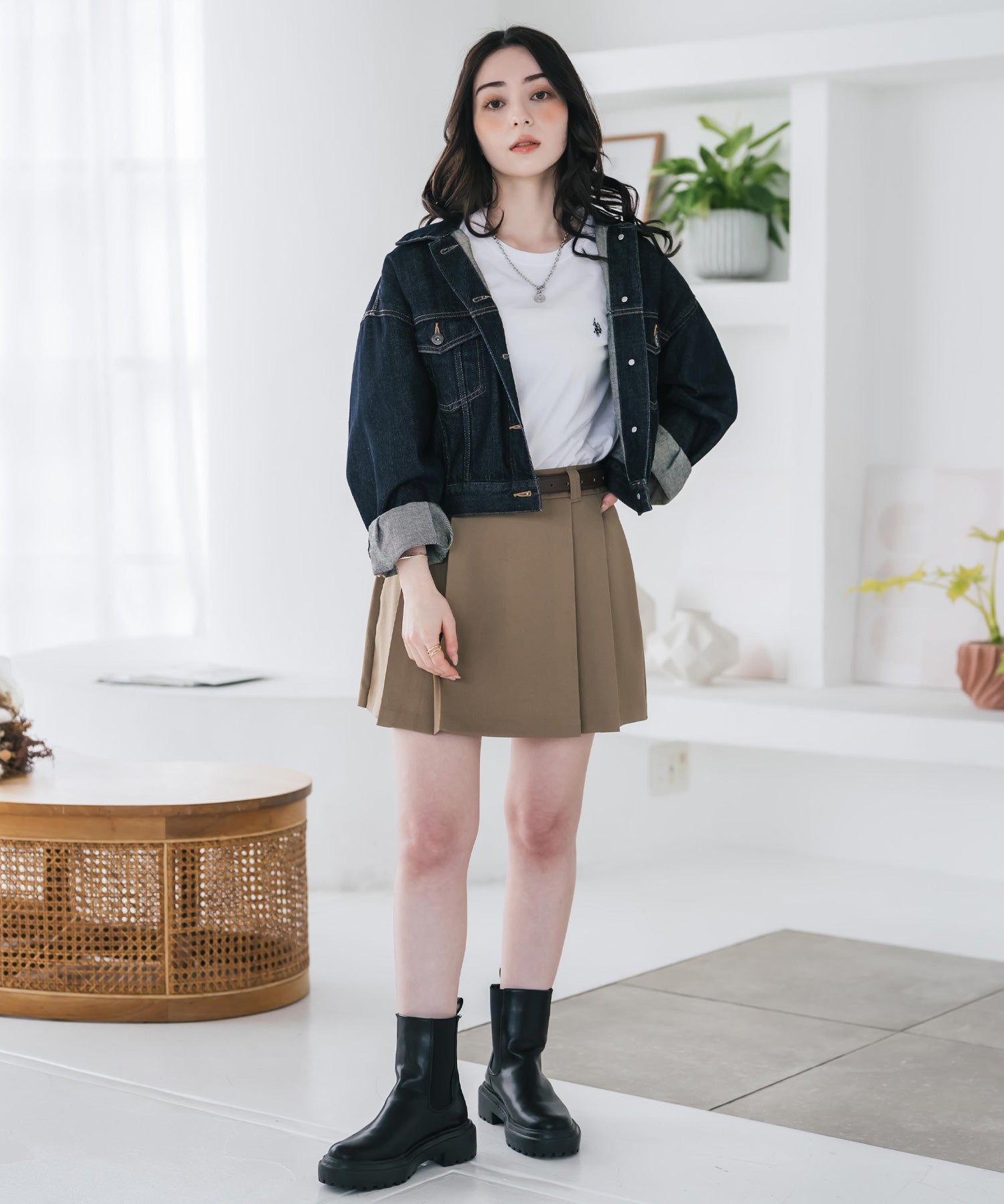 U.S. POLO ASSN. W's 別注コラボワンポイントロゴ刺繍半袖Tシャツ 15442