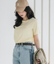 U.S. POLO ASSN. W's 別注コラボワンポイントロゴ刺繍半袖Tシャツ 15442