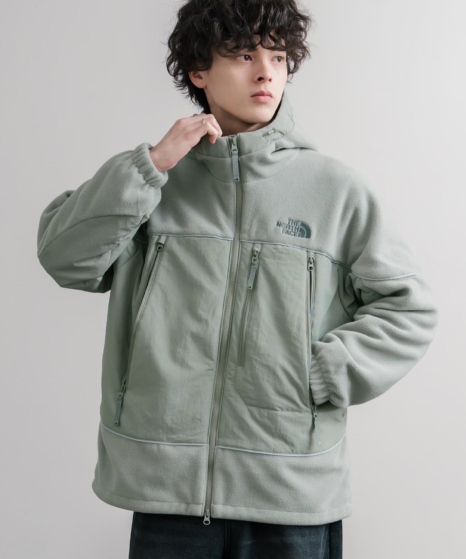 新色追加 韓国店舗限定商品 THE NORTH FACE ザ・ノースフェイス M’S CRETA JACKET オーバーサイズロゴ刺繍ポーラテックラグランフリースジャケット 15457