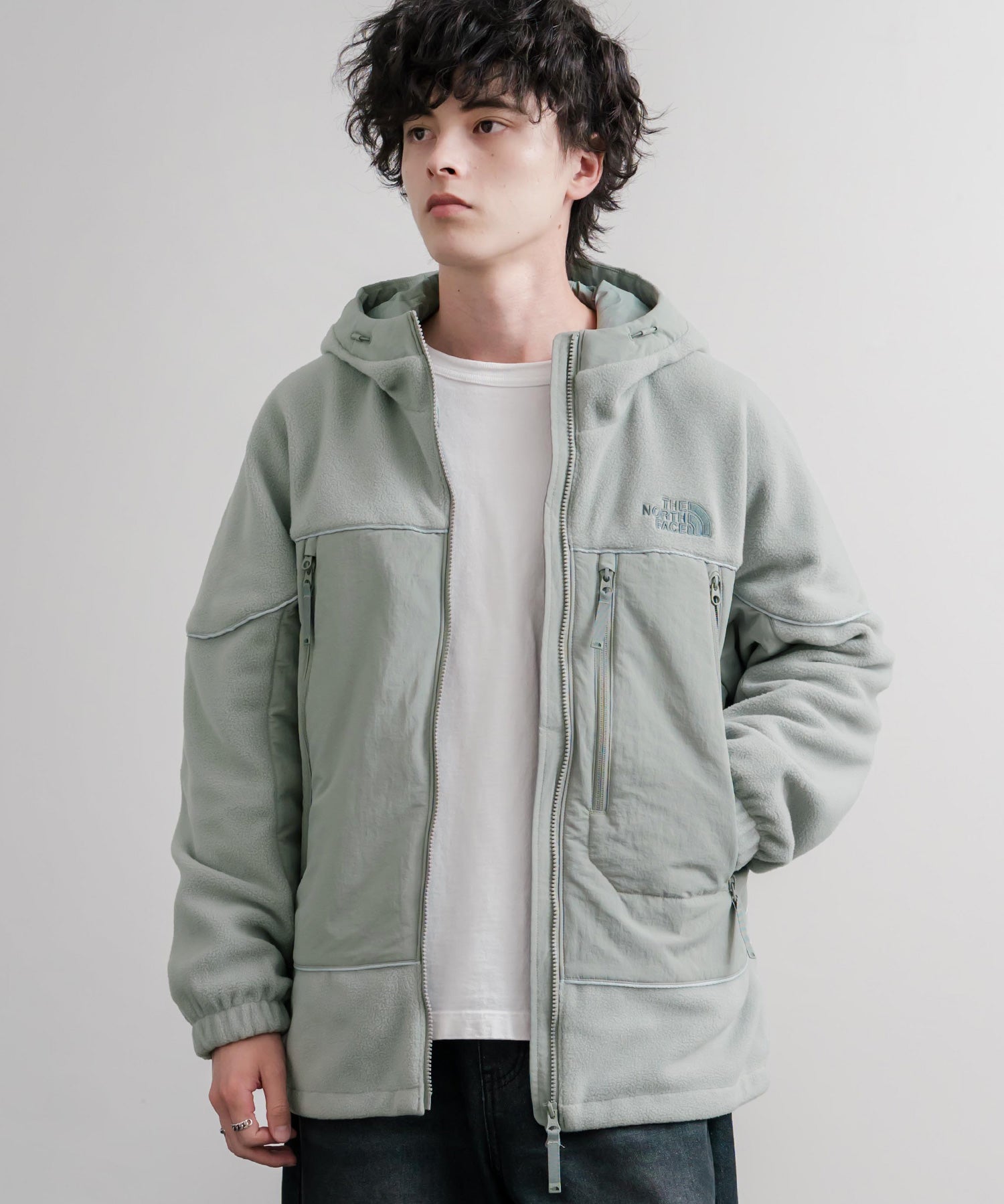 新色追加 韓国店舗限定商品 THE NORTH FACE ザ・ノースフェイス M’S CRETA JACKET オーバーサイズロゴ刺繍ポーラテックラグランフリースジャケット 15457