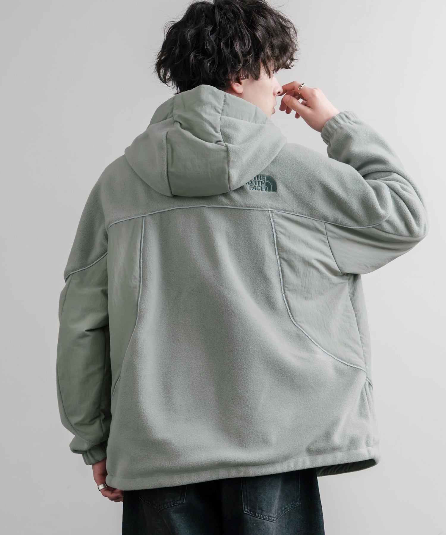 新色追加 韓国店舗限定商品 THE NORTH FACE ザ・ノースフェイス M’S CRETA JACKET オーバーサイズロゴ刺繍ポーラテックラグランフリースジャケット 15457