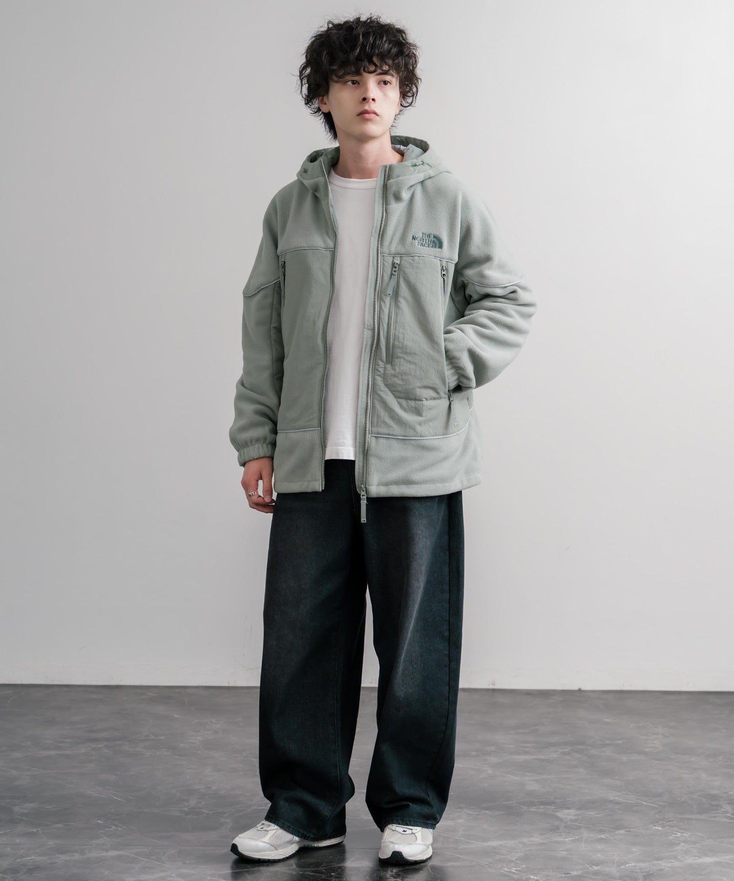 新色追加 韓国店舗限定商品 THE NORTH FACE ザ・ノースフェイス M’S CRETA JACKET オーバーサイズロゴ刺繍ポーラテックラグランフリースジャケット 15457