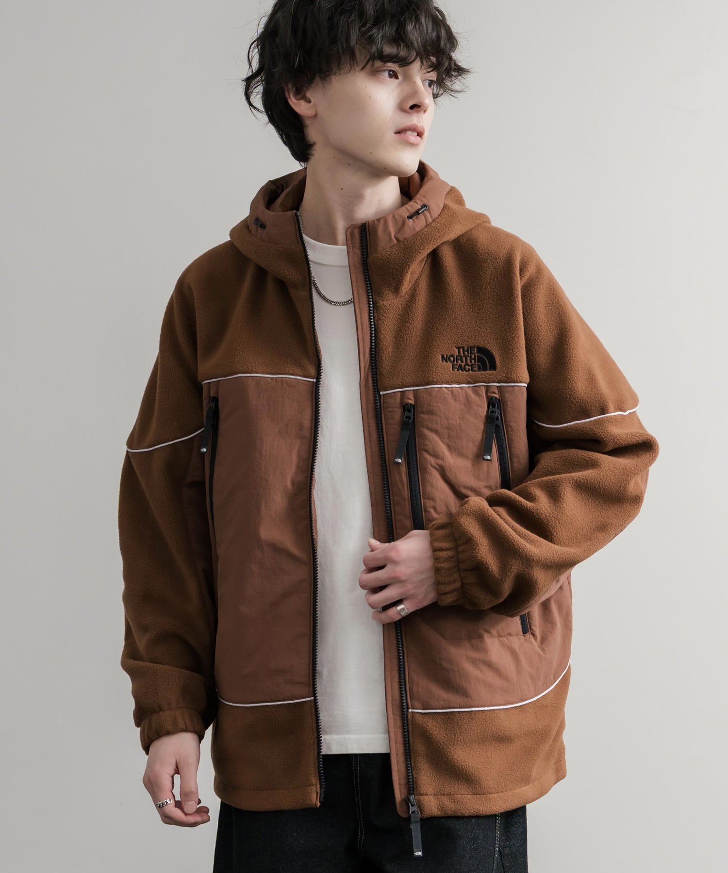 韓国店舗限定商品 THE NORTH FACE ザ・ノースフェイス M’S CRETA JACKET オーバーサイズロゴ刺繍ポーラテックラグランフリースジャケット 15457