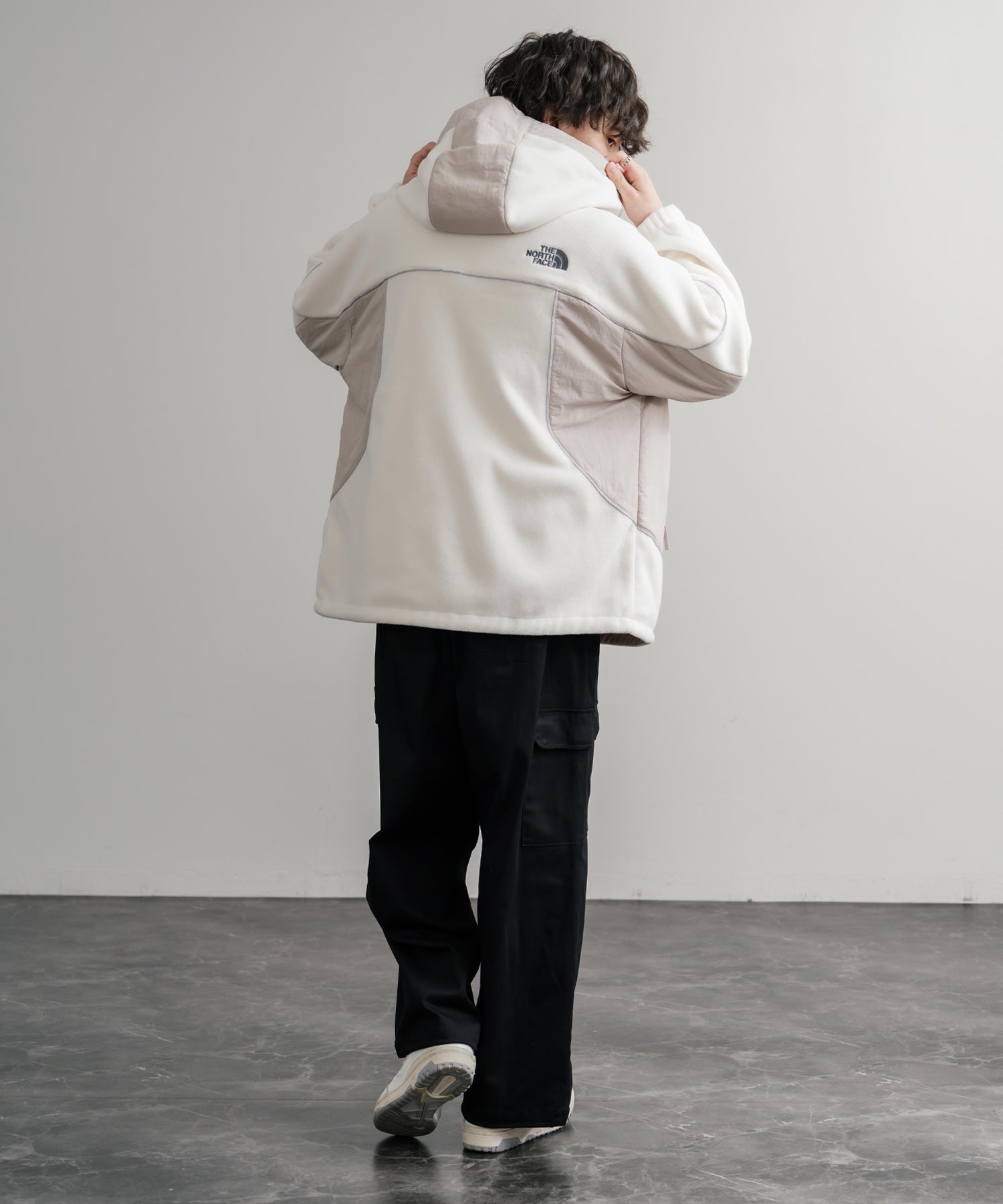 韓国店舗限定商品 THE NORTH FACE ザ・ノースフェイス M’S CRETA JACKET オーバーサイズロゴ刺繍ポーラテックラグランフリースジャケット 15457