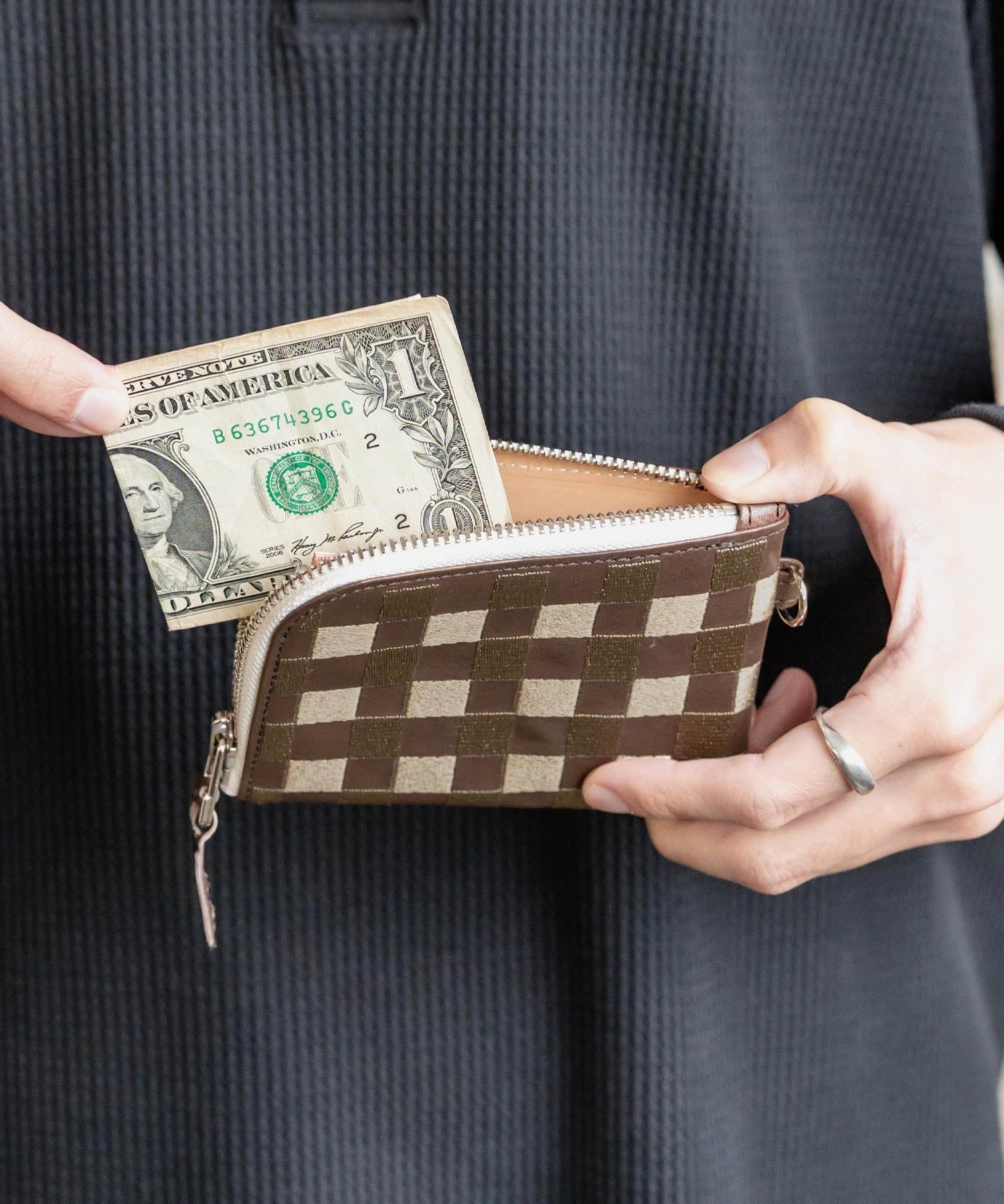 Butler Verner Sails バトラーバーナーセイルズ 日本製 国産 カウレザー刺繍L字ジップハーフウォレット JW-2989 15458