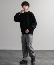 新色追加 日本未展開モデル WHITE LABEL THE NORTH FACE ESSENTIAL SWEATSHIRTS ルーズフィットワンポイントロゴスウェットトレーナー 15459