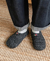 FRUIT OF THE LOOM フルーツオブザルーム 裏ボア刺繍スリッパ/ワンポイントロゴニット室内用スリッパ 15460