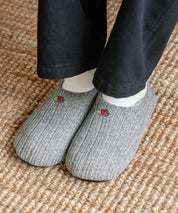 FRUIT OF THE LOOM フルーツオブザルーム 裏ボア刺繍スリッパ/ワンポイントロゴニット室内用スリッパ 15460