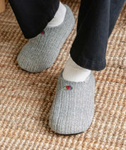 FRUIT OF THE LOOM フルーツオブザルーム 裏ボア刺繍スリッパ/ワンポイントロゴニット室内用スリッパ 15460