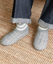 FRUIT OF THE LOOM フルーツオブザルーム 内ボアリンクススリッパ/リンクス編みワンポイントロゴ室内用スリッパ 15461