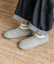 FRUIT OF THE LOOM フルーツオブザルーム 内ボアリンクススリッパ/リンクス編みワンポイントロゴ室内用スリッパ 15461