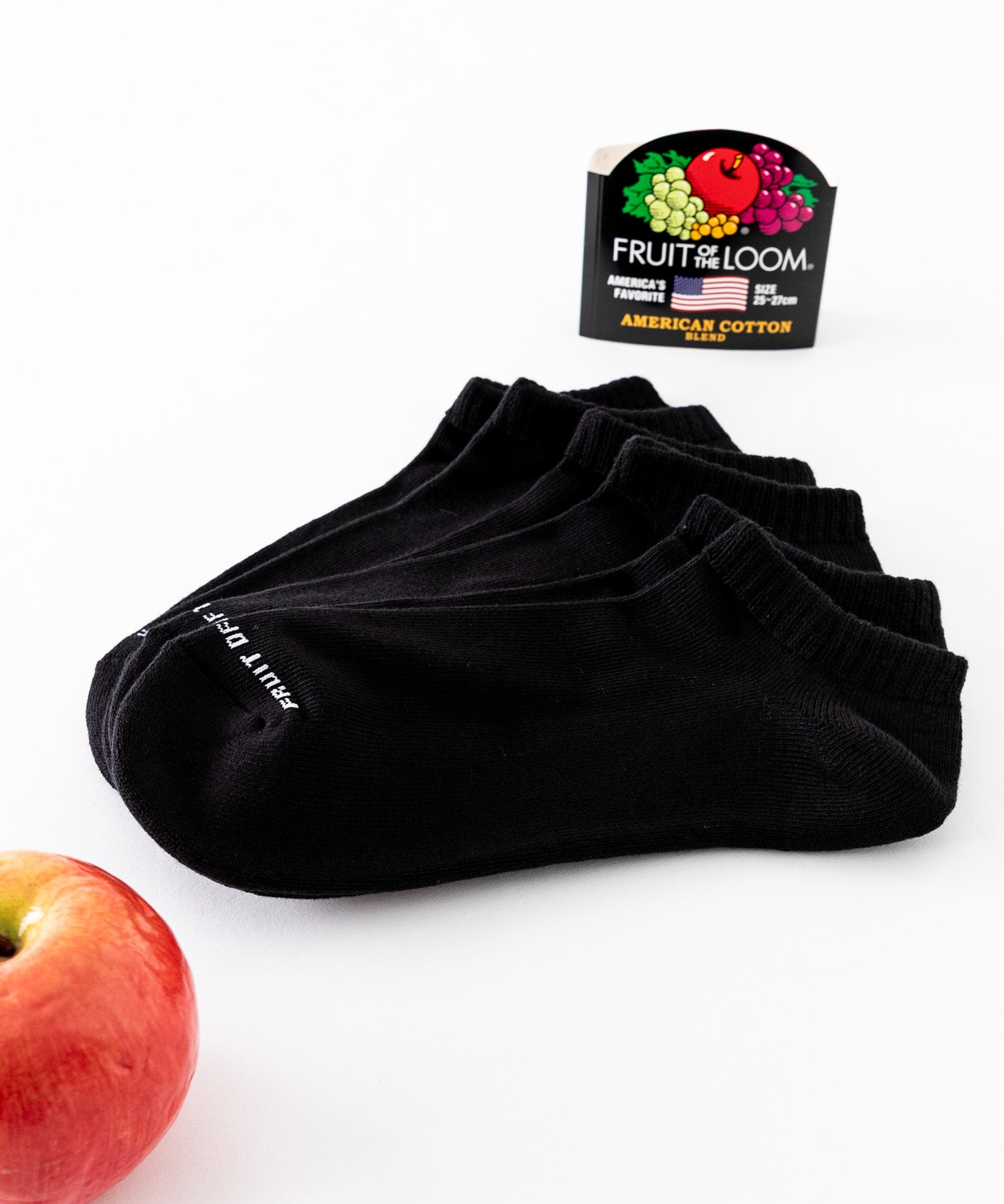 FRUIT OF THE LOOM フルーツオブザルーム ベーシックアンクルソックス/3足セットワンポイントロゴ靴下 15463