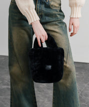 日本未展開モデル THE NORTH FACE ザ・ノースフェイス WHITE LABEL ホワイトレーベル PLUMPY TOTE BAG MINI FUR/2WAYミニバッグ 15469